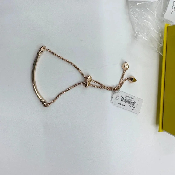 Kendra Scott Womens Ott Bracelet Adjustable Chain Rose Gold Metal White - Picture 14 of 15